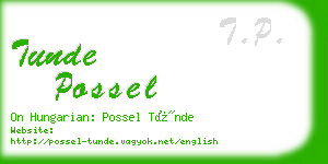 tunde possel business card